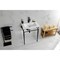 Kingston Brass 24Inch Console Sink with Brass Legs Single Hole, WhiteMatte Black KVPB24187W1MB - alternate 7